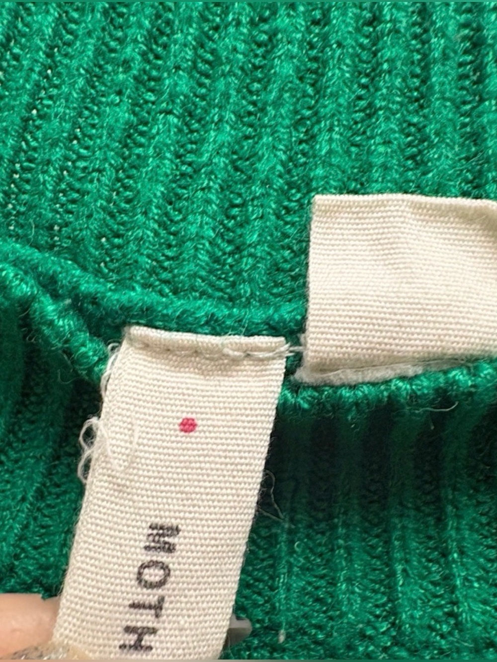 Anthropologie MOTH Connelly Kelly Green Puff Sleeve Sweater, Medium - Picture 8 of 10
